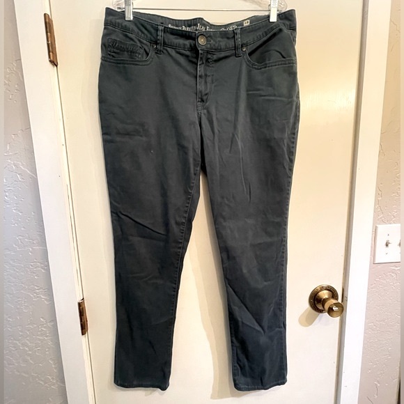 Faded Glory Dark Grey Green Color Straight Leg Size 18 - Picture 2 of 6